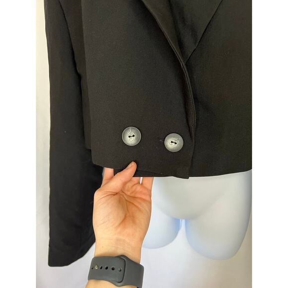 Belluci Black Women’s Cropped Blazer Office Siren Corpcore Office Work Wear - Picture 4 of 9
